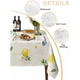thumbnail image 2 of Watercolor Lemon Table Cloth, Eucalyptus Leaf Fruit Yellow Flower Waterproof Tablecloth for Square Tables, Reusable Washable Fabric Table Cover for Restaurant Kitchen Dining Tables 60"x60", 2 of 6