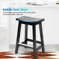 thumbnail image 5 of Bar Stools Set of 2, Solid Wooden Saddle-Seat Stools Kitchen Counter Barstool 24-Inch Height Counter Height Pub Chairs for Dinning Room Kitchen, 5 of 7