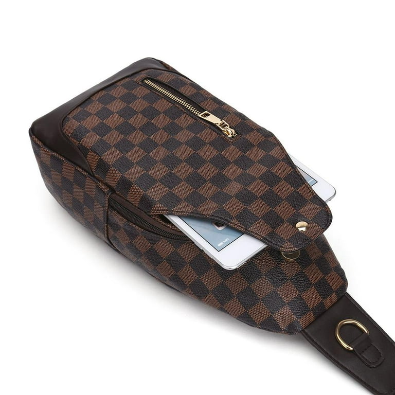 MK Gdledy Checkered Men Travel Shoulder Bag pouch Pocket Messerage