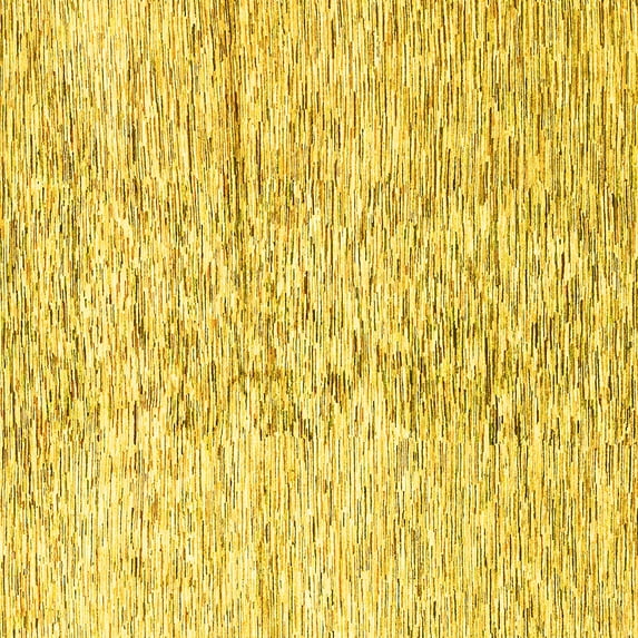 Ahgly Company Indoor Square Solid Yellow Modern Area Rugs, 4' Square
