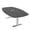 Asian Night w/Silver Base with Electric, variant on 6 Person Arc Boat Conference Table Metal T-Bases Electrical Module 6X4