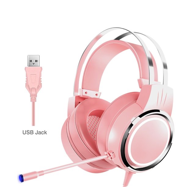 Auriculares con cable para juegos, auriculares portátiles USB de 3,5 mm con micrófono, versión actualizada de 7.1 canales Monstrate EL000094-03B