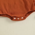 thumbnail image 6 of Bigetiay Baby Girl Halloween Outfit Long Sleeve Bodysuit Pumpkin Embroidery Textured Romper Toddler, Size 6-12 Months, 6 of 6