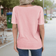 thumbnail image 3 of Tops de Corta con Cuello en V Rosa Pálido 4XL, 3 of 4