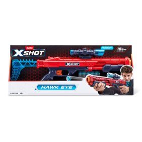 XSHOT Excel Hawk Eye Blaster by ZURU - Outdoor Blaster with 16 Darts and Detachable Scope for Ages 8 