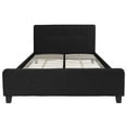 thumbnail image 6 of Emma + Oliver Queen Size Three Button Tufted Platform Bed in Black Fabric, 6 of 9