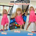 thumbnail image 2 of Trampolín para niños pequeños Calmmax rectangular de 6 pies con columpio y barra azul, 2 of 7