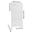 thumbnail image 2 of Decorative Privacy Screen, White Steel 3 Panels Privacy Screen, Privacy Fence Screen For Deck, Yard, Deck, Backyard, Balcony, 2 of 25