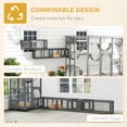 thumbnail image 4 of PawHut 98" Cat Tunnel Outdoor with Combinable Design, Doors, Dark Grey, 4 of 10