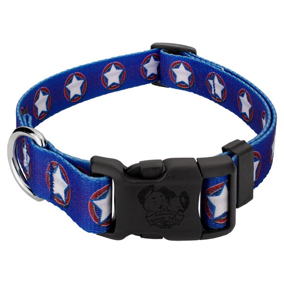 Country Brook Petz® Deluxe American Stars Dog Collar Limited Edition - Made In The U.S.A., Large