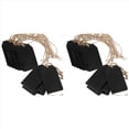 thumbnail image 1 of Etiquetas de Pizarra de 40 Piezas para Colgar Letreros de Pizarra de Madera, Etiquetas de Pizarra Colgantes, Etiquetas de Mensaje, Negro, 1 of 5