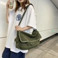 thumbnail image 3 of Canvas Messenger Bag for Women Men  Satchel Bag Aesthetic Crossbody  Bag Casual Sling Bag, 3 of 7