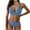 Sky Blue-01, variant on Lopeceal Women's Push Up V Neck Bikini Sets Criss Cross Back Two Piece Bathing Suit