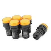 6Pcs /DC 24V 21mm Panel Mount Yellow Indicator Pilot Signal Light Lamp
