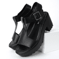 thumbnail image 5 of J. Adams Corby Platform Sandals for Women - T-Strap Mid Heel Sandal Wedges - Summer Shoes for Women | Polyurethane, 5 of 7