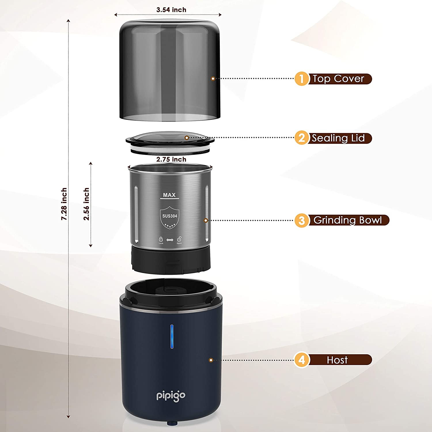 Spices 12 Cups Cordless Coffee Grinder Electric Coffee Bean Grinder USB-C Rechargeable Electric Coffee Grinder with Removable Stainless Steel Bowl Portable Spice Grinder Electric for Coffee Nuts 