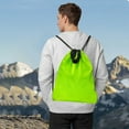 thumbnail image 2 of Drawstring Backpack Sports Water Resistant String Bag Sport Gym Sackpack for Women Men Large,Green, 2 of 6