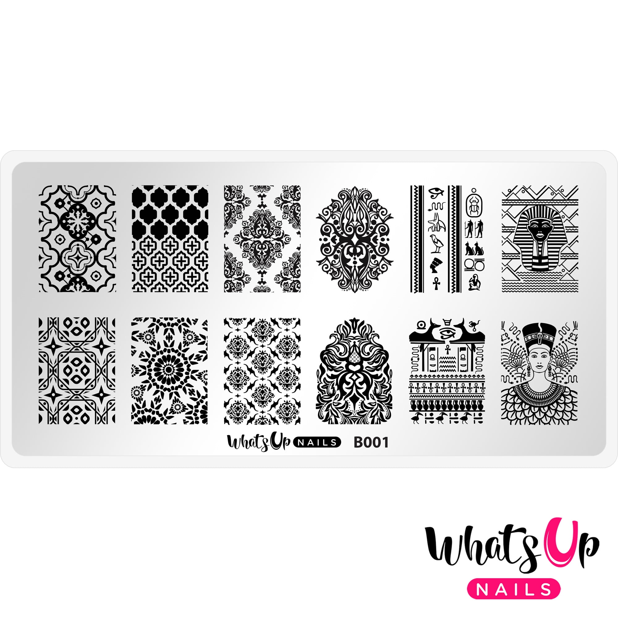 Whats Up Nails B001 Middle Eastern Vibes Metal Stamping Plate for Nail Art  Design 