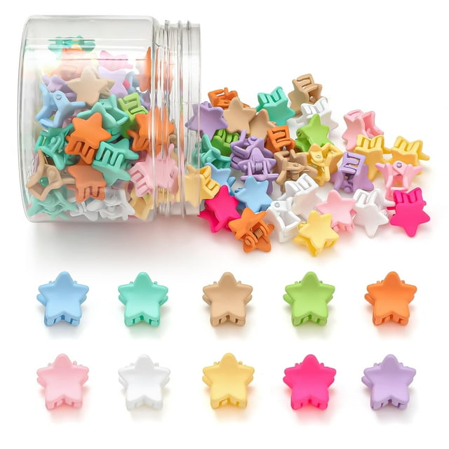 Mini pinzas para el pelo de estrella, pinzas para el pelo de bebé, mini pinzas de garra, lindas pinzas de mandíbula, pasadores para el pelo, accesorios para el pelo para mujeres, niñas, niños, adolesc