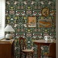 thumbnail image 2 of Abyssaly Floral Peel and Stick Wallpaper 17.7 "x 393.7"Black Bird and Flower Wallpaper Vintage Vinyl Contact Paper Suitable for Home Walls Cabinet, 2 of 9