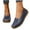 Dark Blue, variant on Women Flat Shoes, Round Toe Slip on Breathable Soft Bottom Loafer Shoes Beige Size 7.5