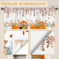 thumbnail image 5 of Fall Kitchen Decor Curtains Valance Rod Pocket Small Window Decorations, Orange Maple Leaf Pumpkin Curtain Valance for Living Room Bedroom, Fall Thanksgiving Decorations for Home Valances 54x18 inch, 5 of 6