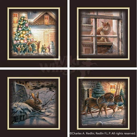 Trimming the Tree Companion Print by Terry Redlin