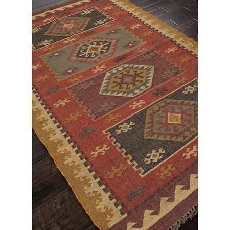 Jaipur Bedouin Amman Flat Weave Tribal Pattern Hemp/Jute Handmade Rug