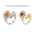 thumbnail image 2 of Guardurnaity Anillo de tamaño ajustable para mujer, diseño de flores con personalidad, anillos abiertos, accesorios de compromiso, accesorios de Ropa, zapatos y accesorios Miscelánea Blanco, 2 of 6