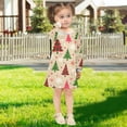 thumbnail image 5 of Girls' long-sleeved dress Snowflake Christmas Tree Girls' A-line dress with ribbed cuffs Soft and comfortable, 5 of 6