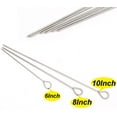 thumbnail image 3 of 10 Inch Metal Barbecue Skewers, 12 Pcs Stainless Steel BBQ Skewers, Shish Kebab Kabob Skewers by HONSHEN, 3 of 5