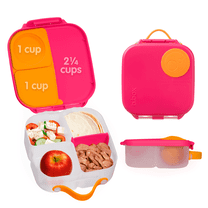 b.box Mini Lunch Box for Kids: Bento Box, Lunch Snack Container Ages 3 , BPA Free (Strawberry Shake, 4¼ Cup Capacity)
