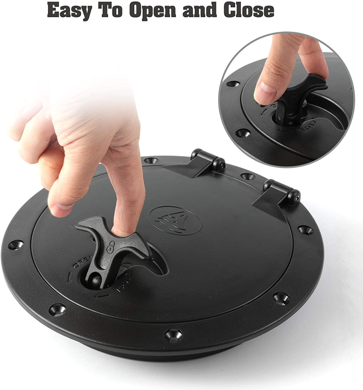 2 Piece 6 Inch Black Deck Plate Kit Storage Bag Kayak Boat Accessory