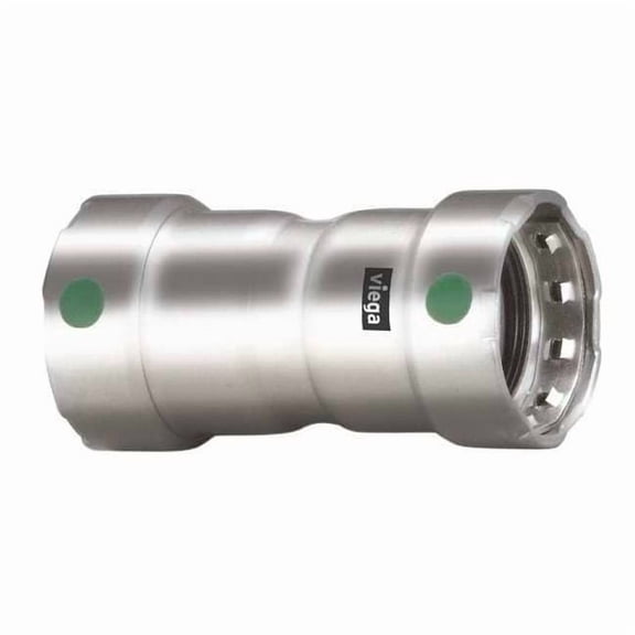 Viega MegaPress coupling w/ stop, 1/2" x 1/2" 90285