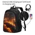 thumbnail image 2 of Balery Cool Fire Man Print USB Charging Backpack for Men and Women - Water-Resistant, Anti-Theft Laptop Backpack with USB Port for Travel, Work, School, and College, 2 of 7