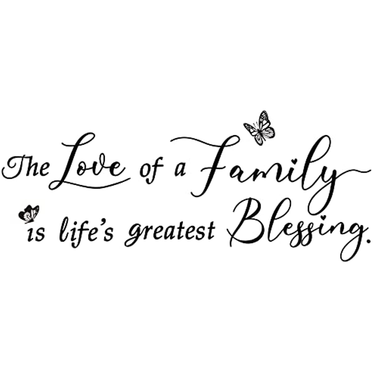 1 Sheet The Love of A Family Wall Stickers Family Lettering Wall Decals Inspirational Saying