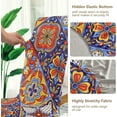 thumbnail image 3 of Mexican Talavera Dining Chair Covers Set of 4, Stretch Chair Slipcovers Removable Washable Chair Protector Covers for Dining Room, Restaurant, Hotel, Banquet, Ceremony, 3 of 6