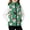 Christmas Cat Green, variant on Girls Zip Up Padded Vest Leopard Print Rainbow