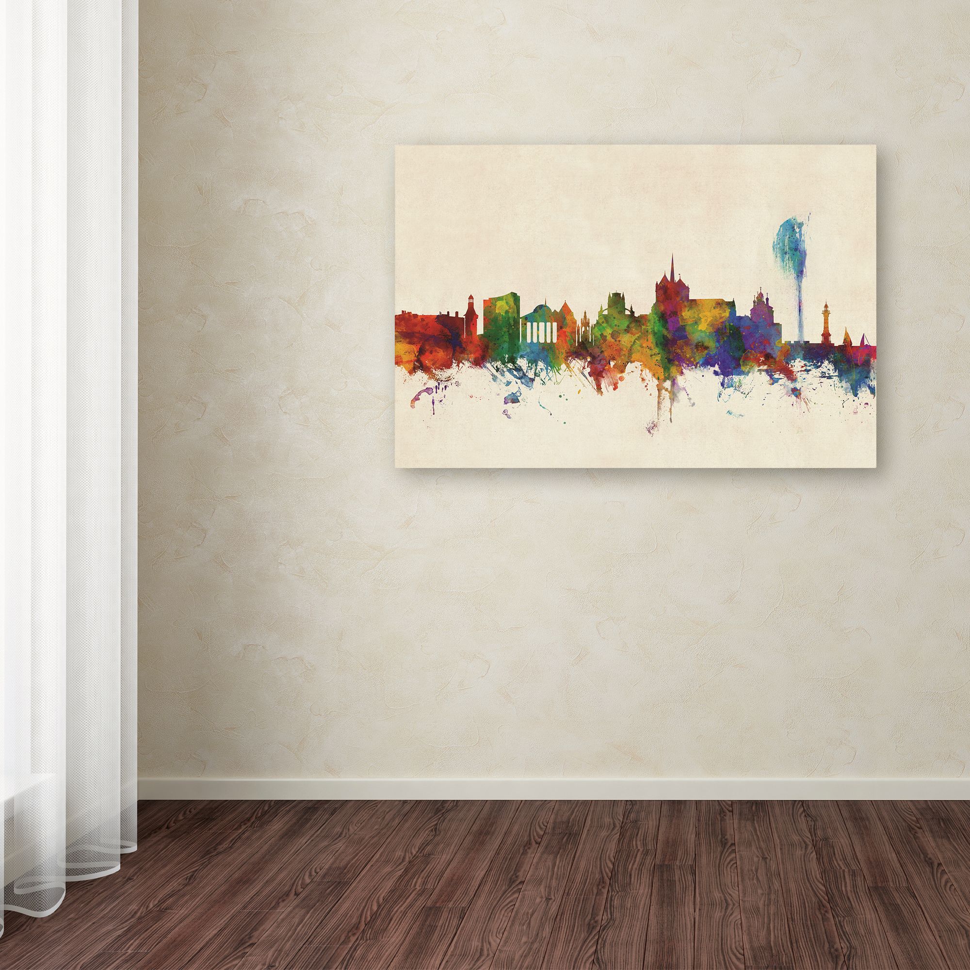 Trademark Fine Art 'Geneva Switzerland Skyline' Canvas Art by Michael Tompsett