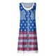 thumbnail image 4 of ICHUANYI Clearance Fashion Women Casual Sexy Round-Neck Floral Printing Fake Two-Piece Sleeveless Dress(Red, XL) ICHUANYI WER2023080808290, 4 of 4