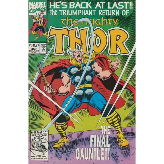 Thor #457 VF ; Marvel Comic Book