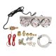 thumbnail image 1 of 52mm Car Triple Gauge Kit White Dial 12v Oil Pressure Water Temp Voltmeter Car Meter With Sensor, 1 of 5