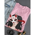 thumbnail image 3 of Girl With Fox Spirit Mask T-Shirt Women -Smartprints Designs, Female 4X-Large, 3 of 4