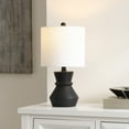 thumbnail image 2 of SAFAVIEH Roslyn 18 in. Modern Black Ceramic Table Lamp with White 100% Cotton Shade, 2 of 6