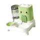 thumbnail image 5 of y dispensador de agua. Comida para mascotas. Tazón de comida para conejos pequeños. Verde, 5 of 9