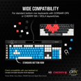 thumbnail image 4 of Corsair PBT Double-Shot Pro Keycap Mod Kit – Double-Shot PBT Keycaps – Arctic White – Standard Bottom Row – Textured Surface – 1.5mm-Thick Walls – O-Ring Daeners, 4 of 5