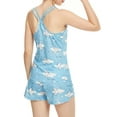 thumbnail image 2 of Zando Racerback Womens Pajama Sets 2 Piece Lingeries Set Tank Cross Back Fitness Fashion Womens Pjs Sleeveless Cartoon Pjs Blue Moon Large, 2 of 5
