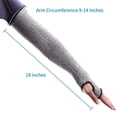 thumbnail image 5 of Cut Resistant Sleeves with Thumb Hole 18" Arm Protection Bite Proof for Thin Skin Anti Abrasion Safety Arm Guard for Garden Kitchen 1 Pair, 5 of 7