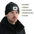 thumbnail image 4 of 2Pack Black Knit Cuffed Winter Beanie Caps and Hats with Reflective Design for Cycling Running, 4 of 5