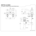 thumbnail image 2 of Kingston Brass KS7108AX 4 in. Centerset Bathroom Faucet, Brushed Nickel, 2 of 2
